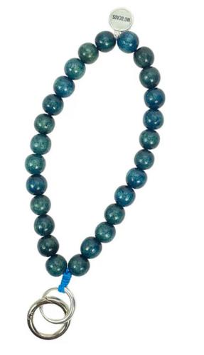 (w) Keychain Escapulario petrol