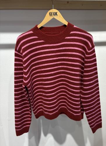 (w) Knit Sweater 25025 bordeaux