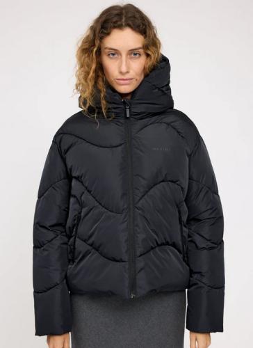 (w) Jacket Mazine Waves Quilt Short Puffer black