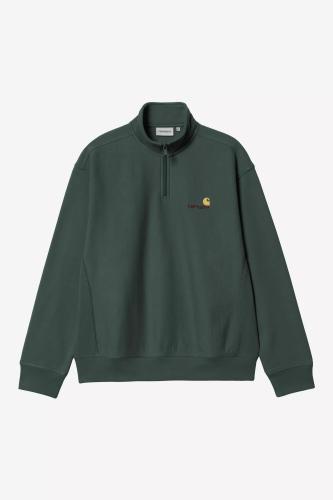 Half-Zip Carhartt WIP American Script kale green