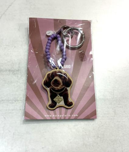 (w) Bag Charm Escapulario Dackel flieder