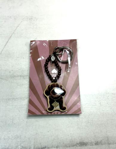 (w) Bag Charm Escapulario Dackel kupfer