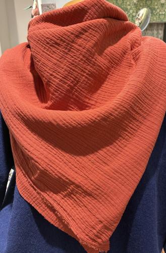 (w) Dreieckstuch Musselin Summer cinnamon