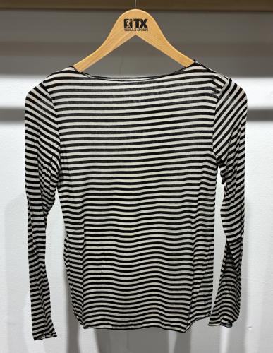 (w) Longsleeve Cashmere 723642 stripes beige 
