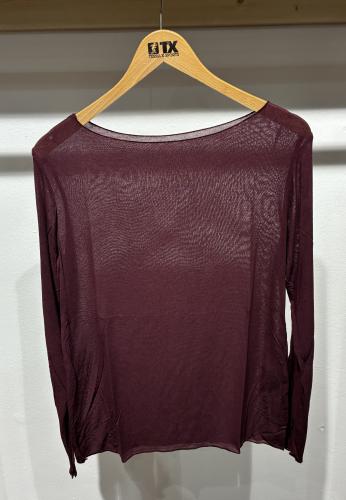 (w) Longsleeve Cashmere 725652 OS bordeaux