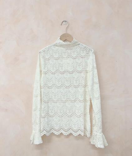 (w) Lace Longsleeve SF2530#2 white