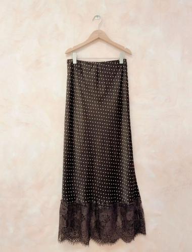 (w) Skirt D7511 Dots brown
