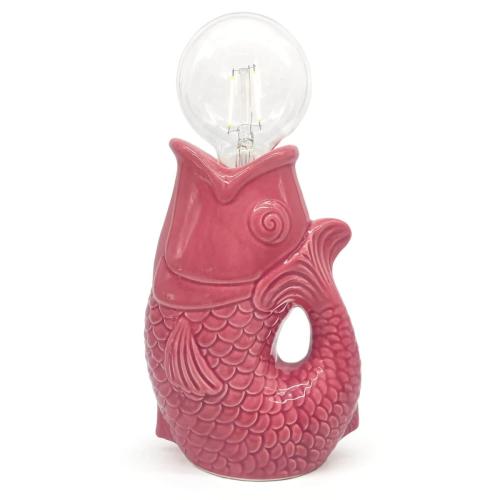 Tischleuchte Fisch pink