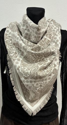 (w) Scarf Paisley brown