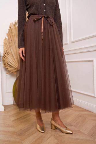(w) Skirt CK08077 chocolate