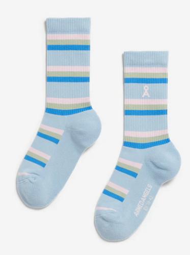 (w) Socken Armedangels Stripe blue glow