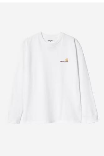 Longsleeve Carhartt WIP American Script white