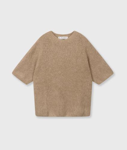 (w) Knit Sweater 10Days Short Sleeve fudge