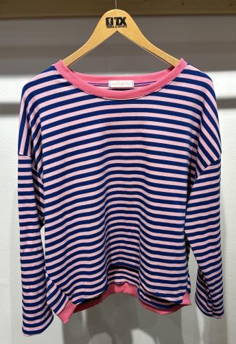 (w) Sweatshirt geringelt rose
