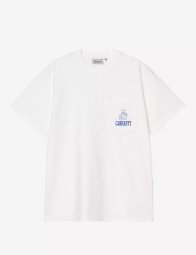 T-Shirt Carhartt WIP Pond Corps white heavy stone wash