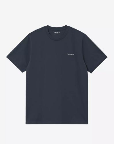 T-Shirt Carhartt WIP Script Embroidery deep night