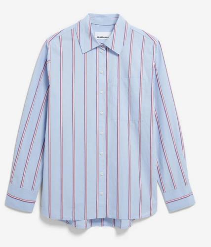 (w) Hemd Armedangels Stripe Loose morning sky