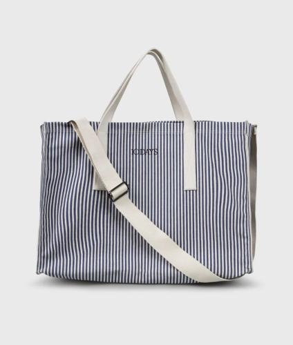 (w) Shopper 10Days Canvas Stripes white blue