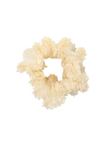 (w) Scrunchie Pico Pleat ivory