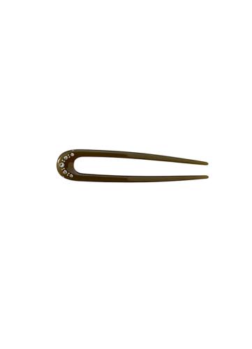 (w) Hairpin Pico Sunny Crystal dark olive