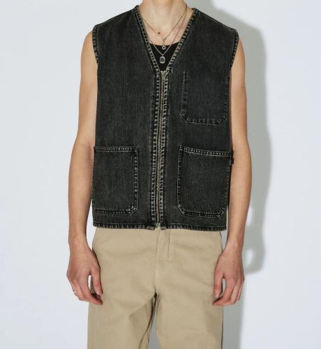 Weste Dr.Denim Enver Worker aged black