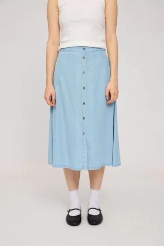 (w) Skirt Mazine Tencel Midi light blue wash