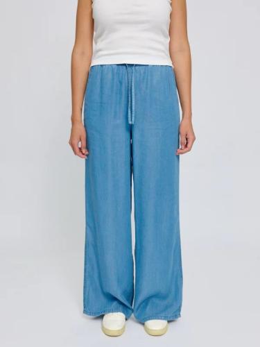 (w) Pant Mazine Drawstring Tencel dark blue wash