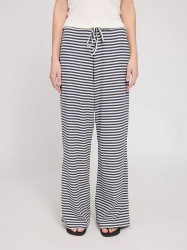 (w) Pant Mazine Striped ink blue