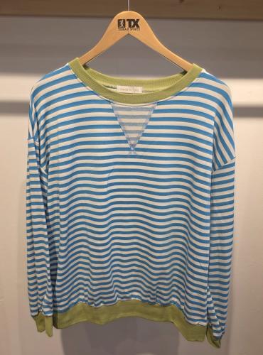(w) Sweatshirt geringelt lightblue lime