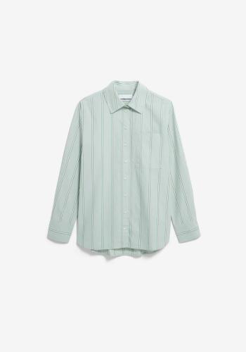 (w) Hemd Armedangels Stripe Loose Shirt foam-pool green