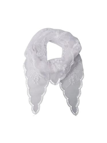 (w) Scarf Black Colour BCMiriana Triangle Lace white