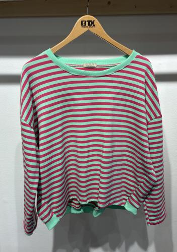(w) Sweatshirt geringelt mint