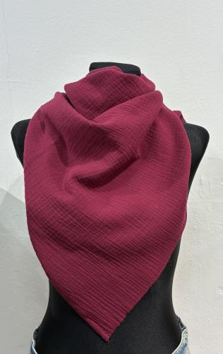 (w) Dreieckstuch Musselin bordeaux 