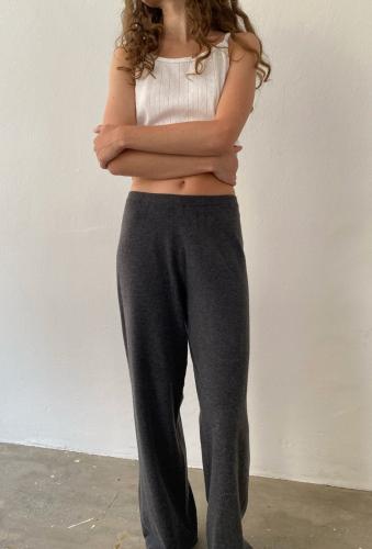 (w) Pant Boii dark grey melange