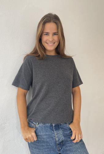 (w) T-Shirt Boii dark grey melange