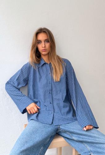 (w) Shirt Boii Check blue/navy