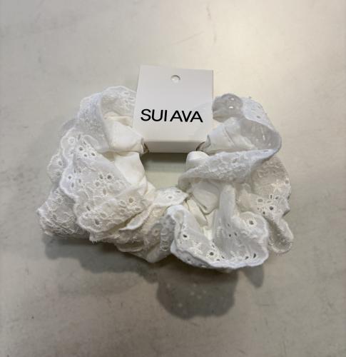 (w) Scrunchie Sui Ava Broderie white