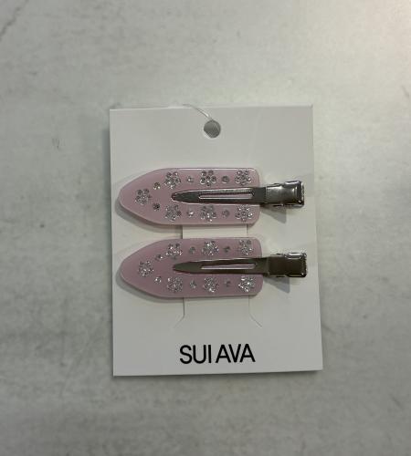 (w) Hairpin Sui Ava Crystal pastel purple