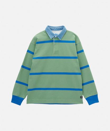 Longsleeve Langdon Rugby Shirt olive blue