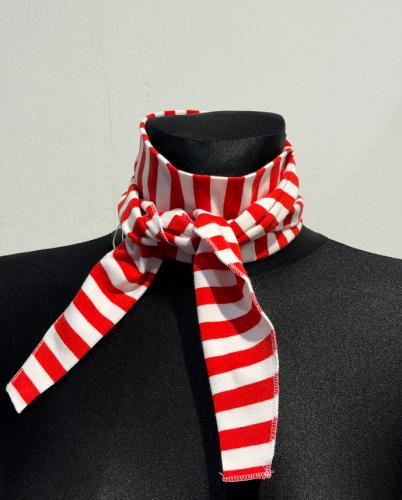 (w) Miniscarf stripe red