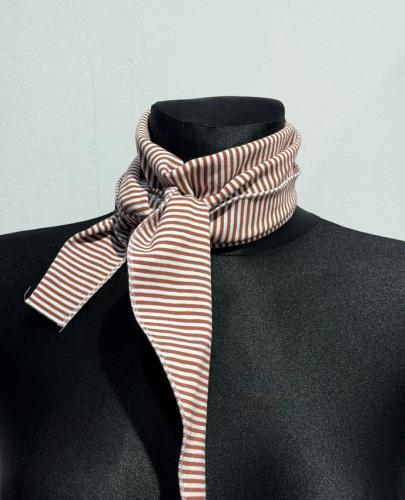(w) Miniscarf strip braun