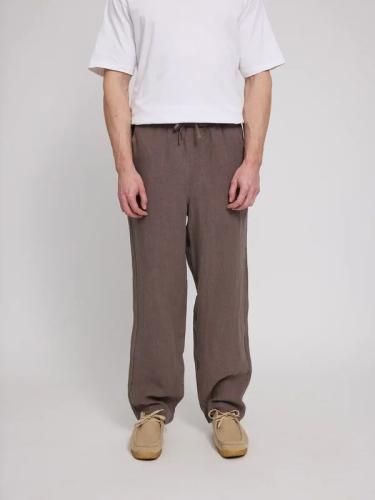 Pant Mazine Linen Pull On grey brown