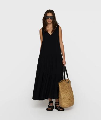 (w) Kleid 10Days Flowy Maxi black