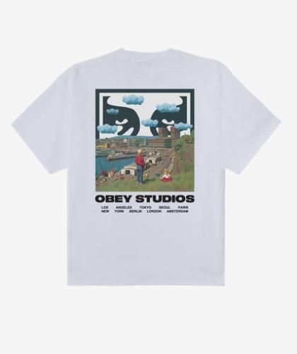 T-Shirt OBEY Sky Face white
