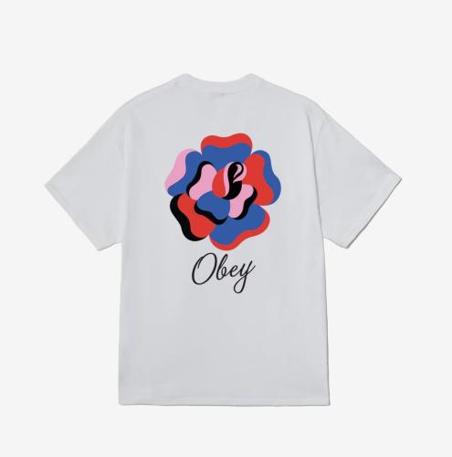 T-Shirt OBEY Paper Rose white