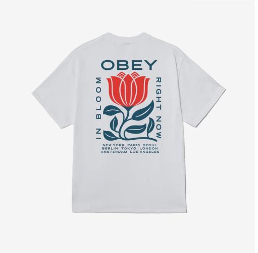T-Shirt OBEY In Bloom white