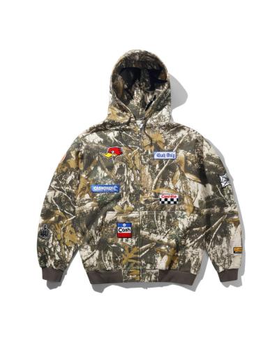 Zip-Hooded Cash Only Service foliage camo 