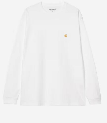 Longsleeve Carhartt WIP Chase white