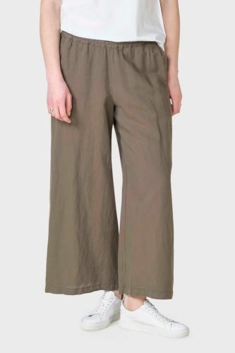 (w) Pant Klitm�ller Kaja Cotton Linen taupe