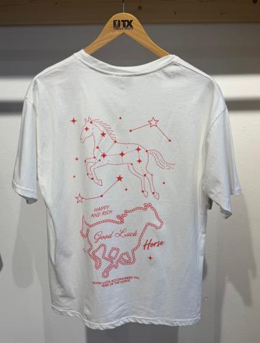 (w) T-Shirt Horse white
